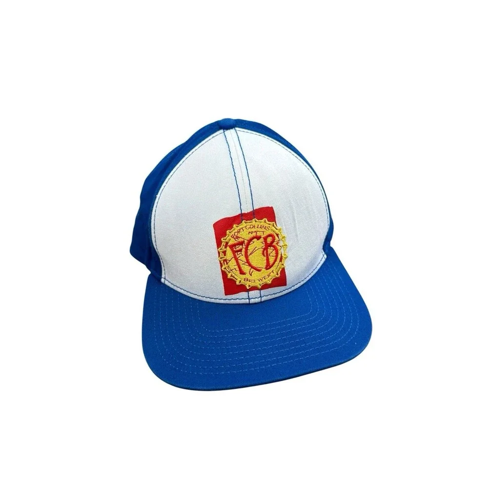 Fort Collins Brewery FCB Snapback Hat Royal Blue White Cap America Discontinued